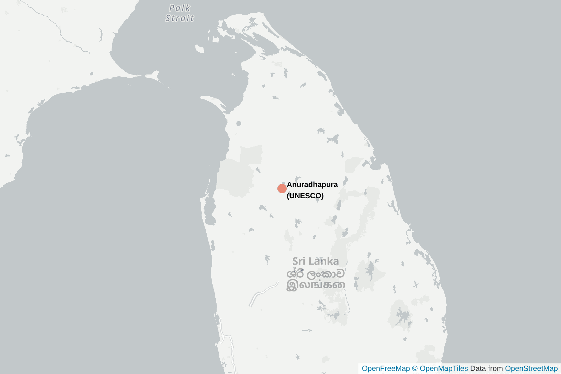 Carte de Anuradhapura (UNESCO)