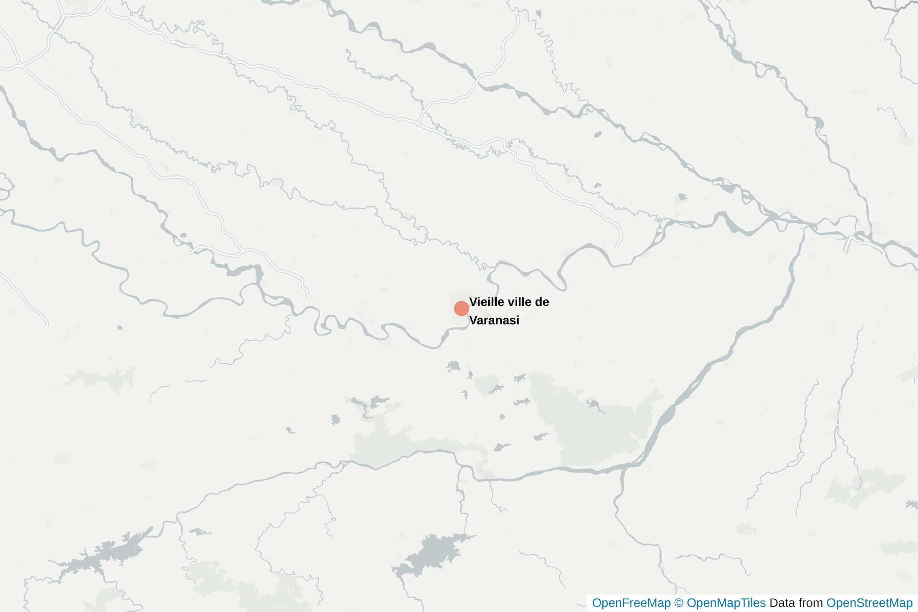 Carte de Vieille ville de Varanasi